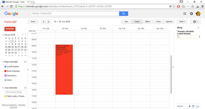 Synchronizace Google Kalendář